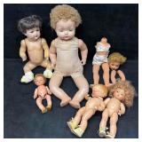 1940's Effanbee Composition Baby Doll Child Set Do