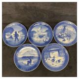 Royal Copenhagen Denmark 1960's Plate Set Kai Lang
