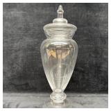 Clear Glass Apothecary Jar With Lid Tall Covered C