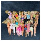 Twenty Barbie Dolls Vintage and Modern Examples