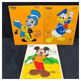 Playskool Walt Disney Wooden Puzzle Lot Mickey Mou