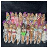 Twenty 1970s Mattel Barbie Dolls with Vintage Asso