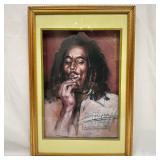 Bob Marley Framed 3D Cutout Print Signed Mixed Med