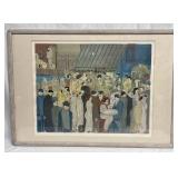 Framed Limited Edition Serigraph 'April Cafe' By D