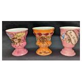 3 Vintage Porcelain German Cups