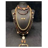 8pc Spiced Chai Mixed Costume Jewelry Lot