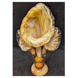 Hand Blown 18' Glass Lilies Sculpture