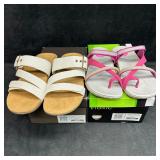 Vionic Women's Sandals Lot 2 Pairs White Strappy S
