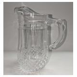 Vintage 9' Diamond Pattern Glass Pitcher
