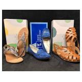 Earth Origins Brown and Snake Print Sandals with W