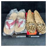 Vionic Women's Shoes Lot Two Pairs Red Thong Sanda