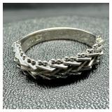 14k Gold Half Chain Ring