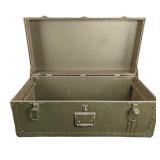 Vintage Heavy Sturdy Metal Trunk Chest
