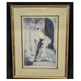 Framed Louis Icart Print Art Deco Woman Don Juan J