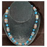 Vintage Italian Art Glass Bead Necklace PPPP