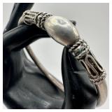 Balinese Torque Style Bangle Bracelet Silver Jewel