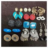 Vintage Costume Jewelry Earrings Lot Mixed Styles