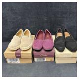 Lot of Three Clarks Women's Shoes 9.5M Purple Blac