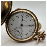 Elgin 15 Jewel Pocket Watch Gold Filled Hunter Cas