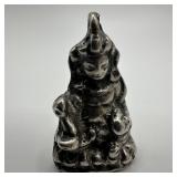 Tibetan Asian Style Deity Seated Figure Silver Pen