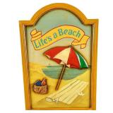 Wooden Pub Style Life's A Beach Sign