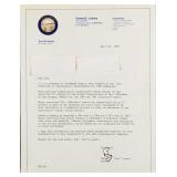 Signed Senator Donald 'Buz' Lukens Letter