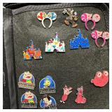 Disney Trading Pin Collection With Carrying Case H