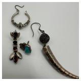 Sterling Silver Jewelry Lot Mixed Earrings Singles
