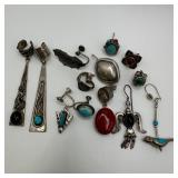 Native American Style Sterling Silver Jewelry Lot