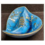 Vintage Pottery Gold Trim Ashtray