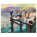 S&N Ivan Clarke 'Sunday Fishing' Framedï¿½Giclï¿½e