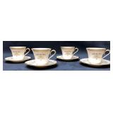 Lenox 'Castle Garden' Gold Trim Cup & Saucer (8 pc