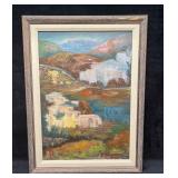 Framed Original Oil On canvas By J. Wagner 70' (R7