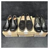 Lot of Three Pairs Clarks Women's Shoes Leather an