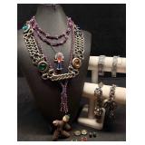 13pc Mixed Mediums Medley Costume Jewelry and Acce