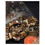 Over 15 Ounces of Gold and Earthtone Beads Charms