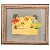 Vintage Framed Football Kids Valentine's Day Card