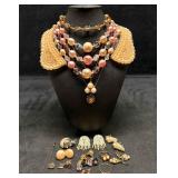 15pc Pearl and Rose Tones Socialites Statement Cos