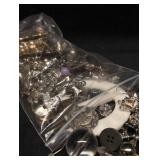11 Ounces of Black Clear and Silvertone Beads Char