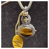 Barbara Bixby Tiger's Eye 18K Gold Sterling Silver
