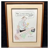 Honest Bank Bill Perry Original Sketch Framed Art