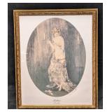 Framed Louis Icart Print Art Deco Woman Bedtime JB