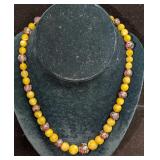Vintage Italian Murano Art Glass Bead Necklace NN