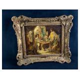 John Finnie Signed Oil on Canvas - Tavern Scene