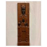 Romanesque Revival Hanging Wooden Sculpture of Mad