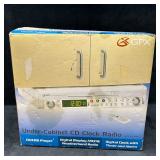 GPX Under Cabinet CD Clock Radio AM FM Weatherband