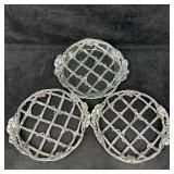 Arthur Court Aluminum Grape Pattern Pie Casserole