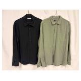 2PC Express and Zara Mens Long Sleeve Textured Swe