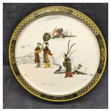 Vintage Tin Tang Dynasty Round Tin