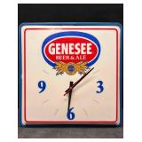 Vintage Genesee Beer & Ale Advertising Clock and B